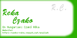 reka czako business card
